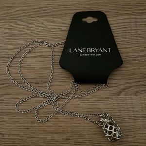 Lane Bryant Silver Pineapple Pendant Necklace